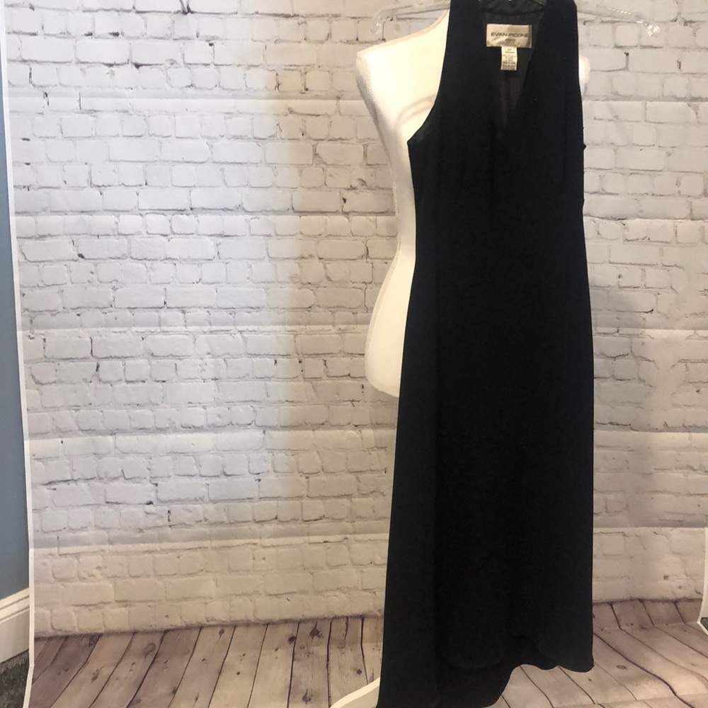 Evan Picone Black Evening Gown Dress Size 2P